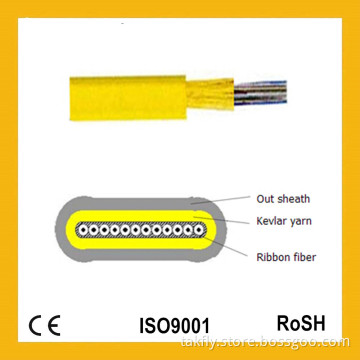 Indoor Waterproof 6 Core Flat Ribbon/Fiber Optic/Cable